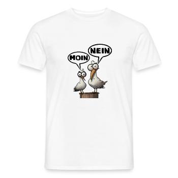 The Bäädden Seagulls - No - Morning Grouch Saying - Men's T-Shirt - white - Front - AI Model Male 178 dark (178cm)