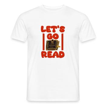 Lire des livres drôle - T-shirt homme - blanc - Devant - AI Model Male 178 dark (178cm)