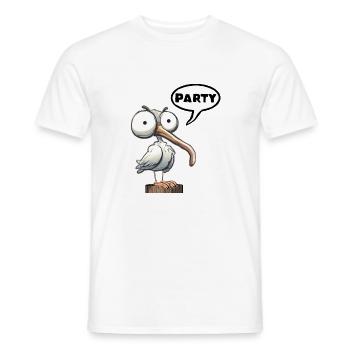 Seagull Party - S’intensifie de toute façon à nouveau Party - T-shirt homme - blanc - Devant - AI Model Male 178 dark (178cm)