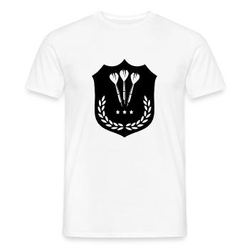 dart wappen - Männer T-Shirt - Weiß - Vorne - AI Model Male 178 dark (178cm)