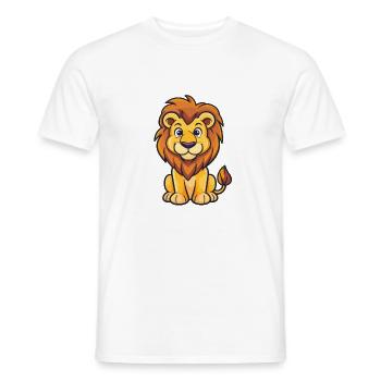 Petit Lion pour les enfants - T-shirt homme - blanc - Devant - AI Model Male 178 dark (178cm)