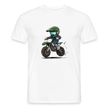 Motocross und Dirt bike für Kinder - Männer T-Shirt - Weiß - Vorne - AI Model Male 178 dark (178cm)