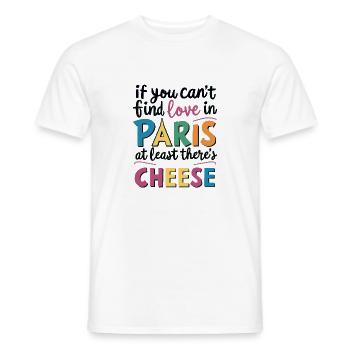find love in paris - T-shirt homme - blanc - Devant - AI Model Male 178 dark (178cm)