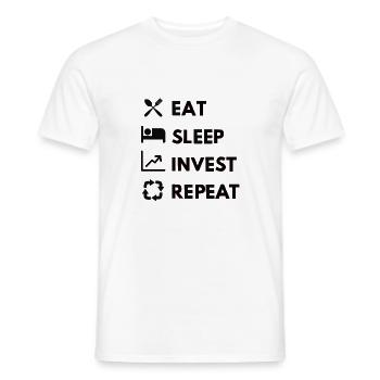 Actions Investissement Marché boursier Cours des actions boursières - T-shirt homme - blanc - Devant - AI Model Male 178 dark (178cm)