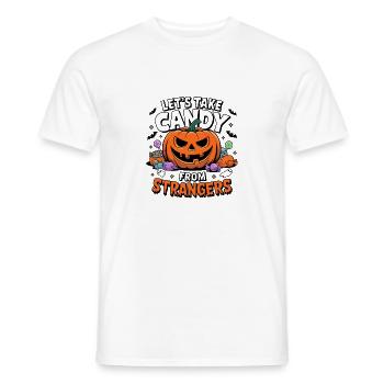 Prenons des bonbons de Strangers Funny Halloween - T-shirt homme - blanc - Devant - AI Model Male 178 dark (178cm)