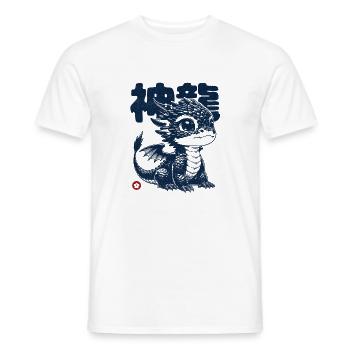 Fantasie-/Sci-Fi Mystischer Drache - Männer T-Shirt - Weiß - Vorne - AI Model Male 178 dark (178cm)