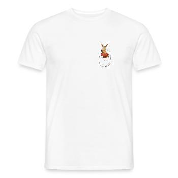 Boxer Kangourou Poche Poitrine - T-shirt homme - blanc - Devant - AI Model Male 178 dark (178cm)