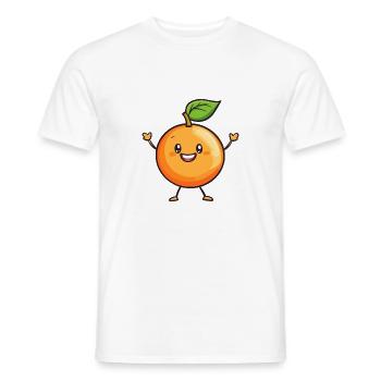Drôle d’orange - T-shirt homme - blanc - Devant - AI Model Male 178 dark (178cm)