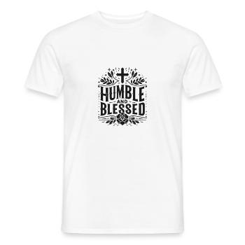 Humble - Men's T-Shirt - white - Front - AI Model Male 178 dark (178cm)
