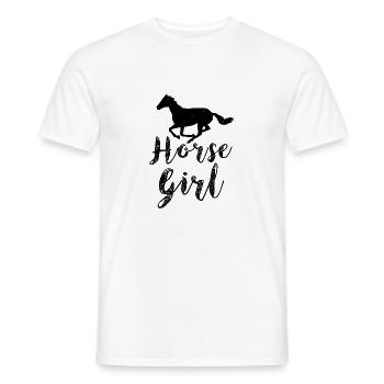 Fille de cheval - T-shirt homme - blanc - Devant - AI Model Male 178 dark (178cm)