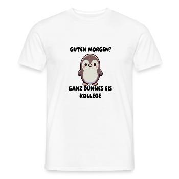 Pinguin - lustiger Spruch - Männer T-Shirt - Weiß - Vorne - AI Model Male 178 dark (178cm)