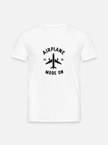 Flugzeugmodus Ein - Männer T-Shirt - Weiß