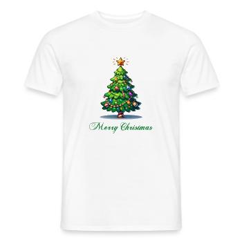 fir tree - Men's T-Shirt - white - Front - AI Model Male 178 dark (178cm)