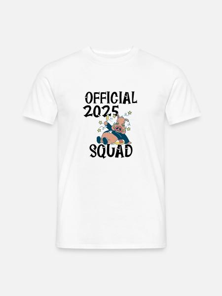 Official 2025 Squad, das Sylvester/Neujahrs-Design - Männer T-Shirt - Weiß