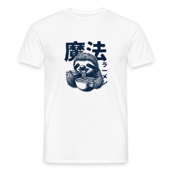Ramen Sloth - Men's T-Shirt - white - Front - AI Model Male 178 dark (178cm)