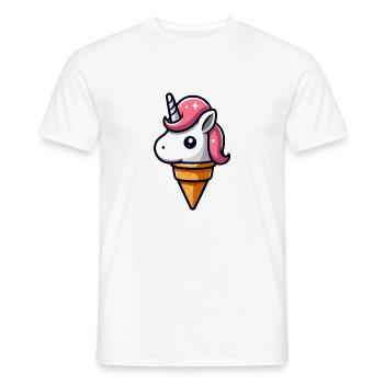 Unicone Lustiges Wortspiel Für Einhorn-Liebhaber Und Eiscreme - Männer T-Shirt - Weiß - Vorne - AI Model Male 178 dark (178cm)