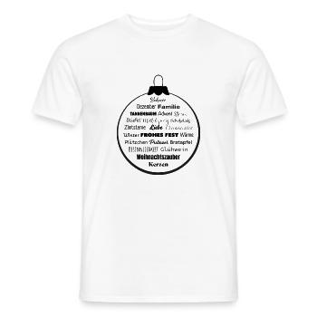 Weihnachtskugel Weihnachten Weihnachtsdekoration - Männer T-Shirt - Weiß - Vorne - AI Model Male 178 dark (178cm)