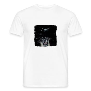 Drôle de chien Selfie Ufo Meme Gift - T-shirt homme - blanc - Devant - AI Model Male 178 dark (178cm)