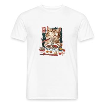 Anime Ramen Nourriture Drôle Cadeau Design - T-shirt homme - blanc - Devant - AI Model Male 178 dark (178cm)