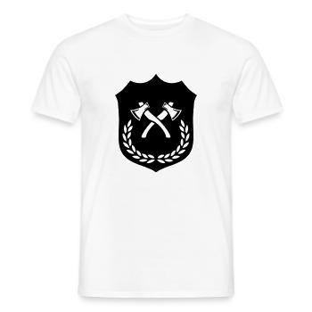 Armoiries Hache Haches - T-shirt homme - blanc - Devant - AI Model Male 178 dark (178cm)