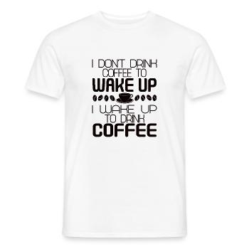 Je ne bois pas de café pour me réveiller - T-shirt homme - blanc - Devant - AI Model Male 178 dark (178cm)