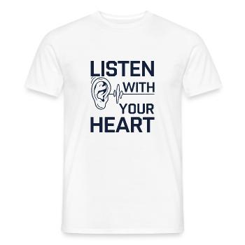 EARS - Men's T-Shirt - white - Front - AI Model Male 178 dark (178cm)
