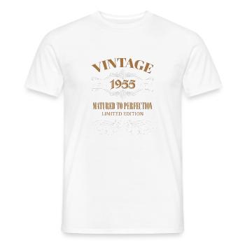 Vintage Geschenk 70. Geburtstag Geburtsjahr 1955 - Männer T-Shirt - Weiß - Vorne - AI Model Male 178 dark (178cm)