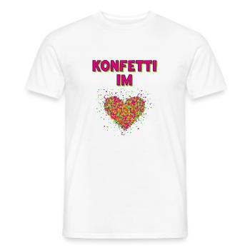 Konfetti Fasching Karneval Spaß Design - Männer T-Shirt - Weiß - Vorne - AI Model Male 178 dark (178cm)
