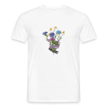 Blossom Spirit Blumenstrauß Blossom Spirit Floral - Männer T-Shirt - Weiß - Vorne - AI Model Male 178 dark (178cm)