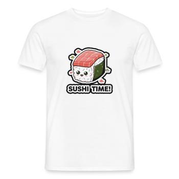 SUSHI-ZEIT - Männer T-Shirt - Weiß - Vorne - AI Model Male 178 dark (178cm)