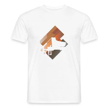 Instrument Piano - Men's T-Shirt - white - Front - AI Model Male 178 dark (178cm)