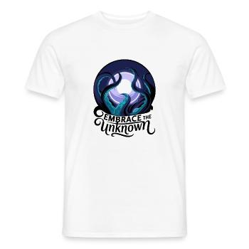 EMBRASSEZ L’INCONNU - T-shirt homme - blanc - Devant - AI Model Male 178 dark (178cm)