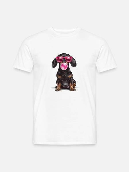 Dackel - Männer T-Shirt - Weiß
