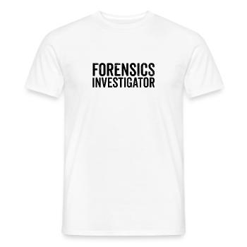 Forensic Science Investigator Forensic Scientist - Men's T-Shirt - white - Front - AI Model Male 178 dark (178cm)