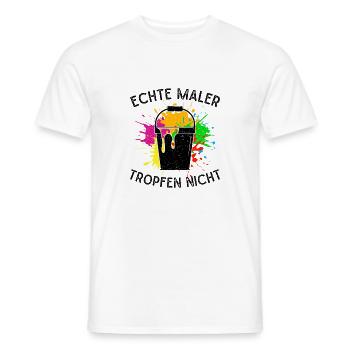 Maler Echte Maler tropfen Nicht Malermeister Idee - Männer T-Shirt - Weiß - Vorne - AI Model Male 178 dark (178cm)