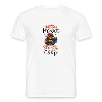 Chicken Chickens - Men's T-Shirt - white - Front - AI Model Male 178 dark (178cm)
