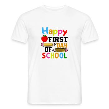 rerst school day design funny - Men's T-Shirt - white - Front - AI Model Male 178 dark (178cm)