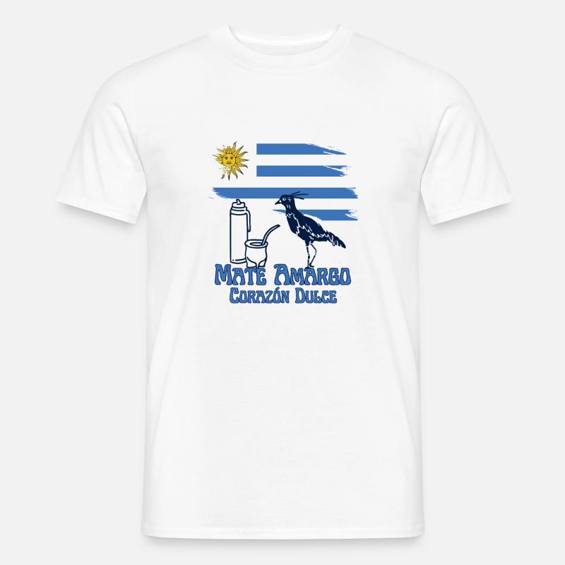 Mate Amargo, Corazón Dulce - Orgullo Uruguayo - T-shirt homme - blanc