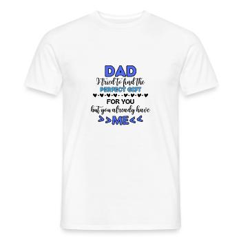 Drôle de papa disant conception de la fête des pères - T-shirt homme - blanc - Devant - AI Model Male 178 dark (178cm)