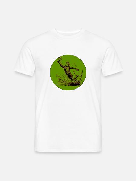 Torwart (grün-schwarz) - Männer T-Shirt - Weiß