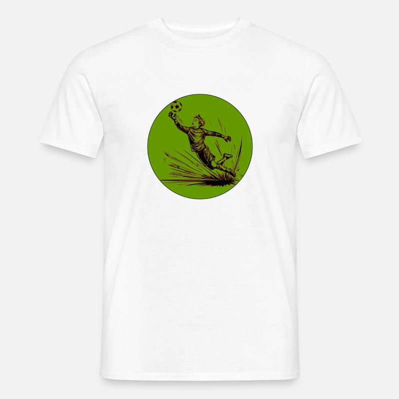 Torwart (grün-schwarz) - Männer T-Shirt - Weiß