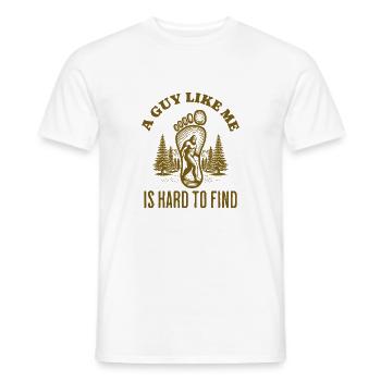 Ein Kerl wie ich ist schwer zu finden lustiges Bigfoot-Zitat - Männer T-Shirt - Weiß - Vorne - AI Model Male 178 dark (178cm)