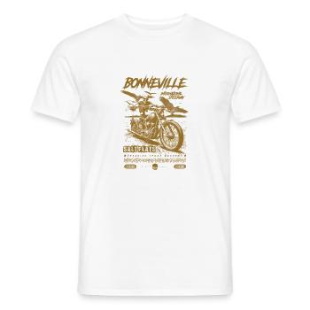 Bonneville Salt Flats Moto Vintage Biker - T-shirt homme - blanc - Devant - AI Model Male 178 dark (178cm)