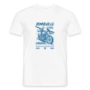 Bonneville Salzwüste Motorrad Vintage Biker - Männer T-Shirt - Weiß - Vorne - AI Model Male 178 dark (178cm)