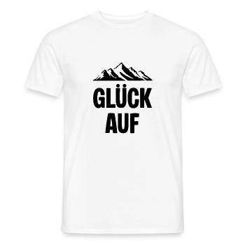 Glueck auf Berg Erzgebirge - Männer T-Shirt - Weiß - Vorne - AI Model Male 178 dark (178cm)