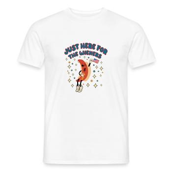 Hot Dog, je ne suis là qu’à cause des Viennois, Les 4. - T-shirt homme - blanc - Devant - AI Model Male 178 dark (178cm)