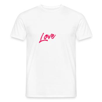 Love Me Like You Love Futsal Romantic Player Quote - Men's T-Shirt - white - Front - AI Model Male 178 dark (178cm)