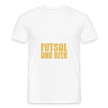 Yep I'm a Dad and I Love Futsal and Beer Humor - Männer T-Shirt - Weiß - Vorne - AI Model Male 178 dark (178cm)