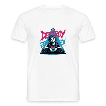 DÉTRUIRE LE SYSTÈME - T-shirt homme - blanc - Devant - AI Model Male 178 dark (178cm)