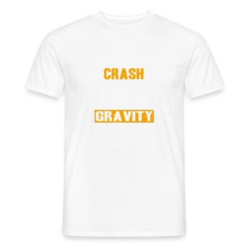 Funny Bicycle Random Gravity Check Humor - Men's T-Shirt - white - Front - AI Model Male 178 dark (178cm)